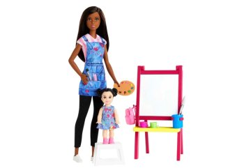  Barbie Povolání herní set Učitelka umění černoška, Mattel GJM30 