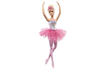  Mattel Barbie® Svítící magická baletka s růžovou sukní, HLC25 